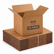 BOX USA Cube Boxes Holds 65lbs, 12x12x12 25-PK for Shipping Packing