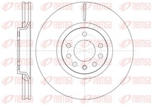REMSA 2x Disco de Freno Delantero Ø320.9 MM Ventilado para Opel Astra H L48 2.0