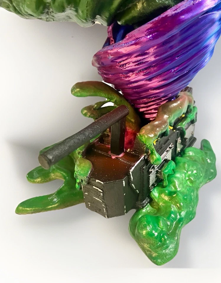 Ghostbusters Slimer Statue With Ecto Plasm & Trap Hand Painted Statue Christmas - Image 3 of 4