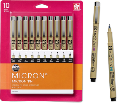 #ad #ad Pigma Micron Black Ink Multi Tip Set 10 Pack $31.04