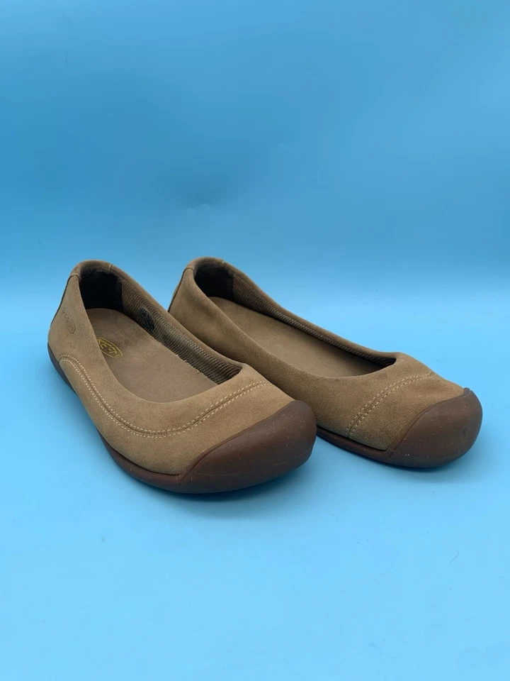 Bailarina de gamuza Keen Sienna plana marrón talla 8 Foto 2 de 4