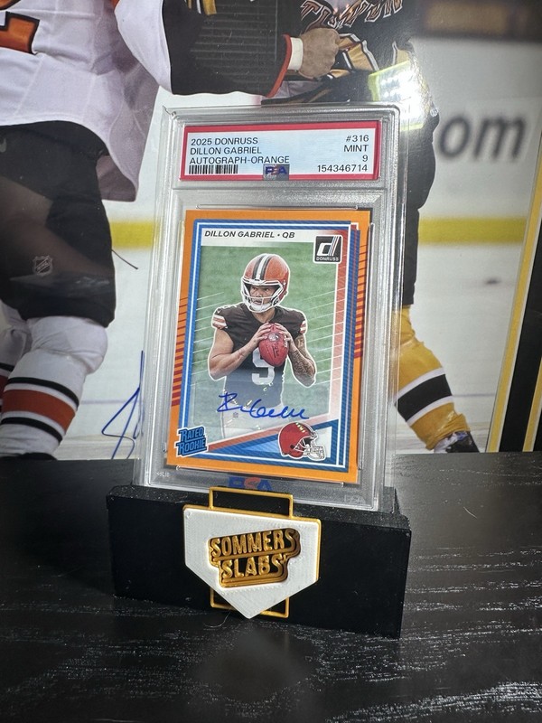 2025 Donruss Dillon Gabriel Rated Rookie Autograph Orange PSA 9