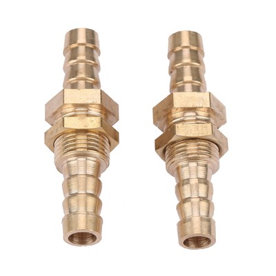 (10mm) 2 Pcs Schlauch Barb Messing Bulkhead Pipe Fitting Coupler Connector AK
