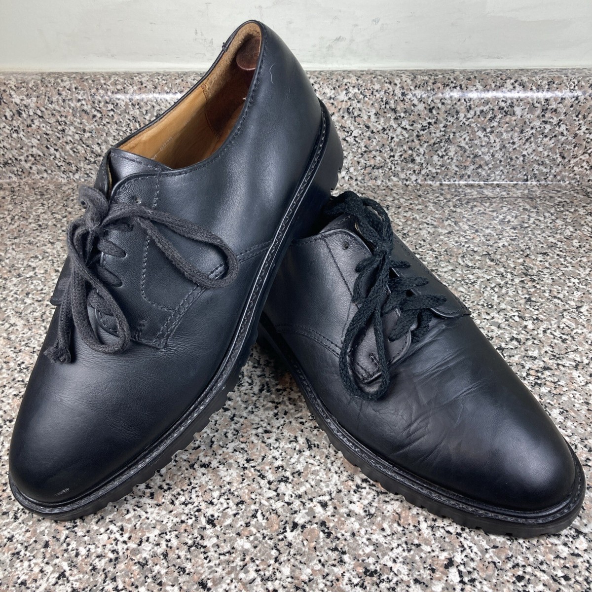 Ralph Lauren Polo Country Black Leather Plain Toe Derby, Lug  display picture 2