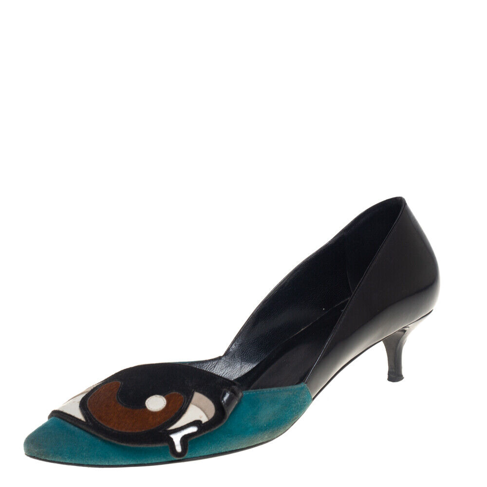 Pierre Hardy Multicolor Leather and Suede Oh Roy Eye Kitten Pierre Hardy Multicolor Leather and Suede Oh Roy Eye Kitten