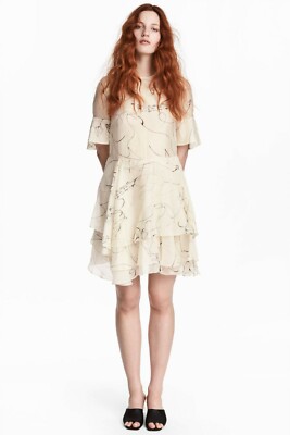 H&M Conscious exclusive Lyocell-blend tiered dress Size US