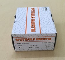  Box of Spotnails Maestri 7/8'' Staples/Type77 Code523/ 22mm Staples/Flooring