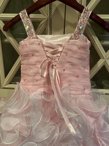 Tiffany Mädchen rosa Festzug/Ball Kleid Größe 4 - Bild 5 von 6
