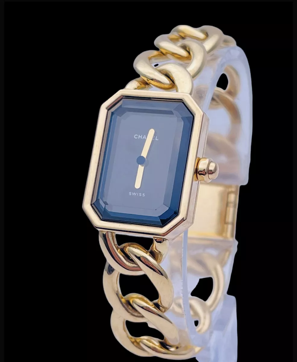 CHANEL Premiere 1987 Paris H0003 20mm 18K Yellow Gold 750 Quartz Swiss Sz 6  3/4