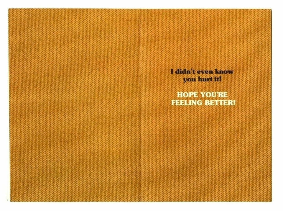 Hope You're Feeling Better Greeting Card Best Recovery Wishes Humor Vintage Card - Image 2 of 3
