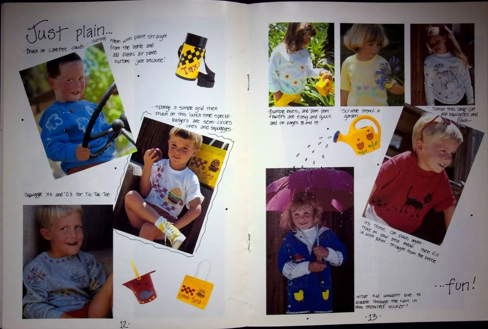 1987 Tulip Productions GP498 Camisas de pintura para niños sin sudor libro de patrones Foto 4 de 4