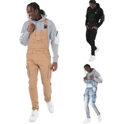 COPPER RIVET & LIFE CODE Men's Side Button Opening Cargo Pockets Overalls 333702