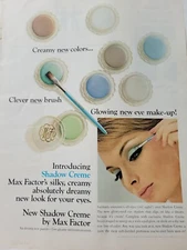 1966 Max Factor shadow cream eyeshadow vintage cosmetics ad