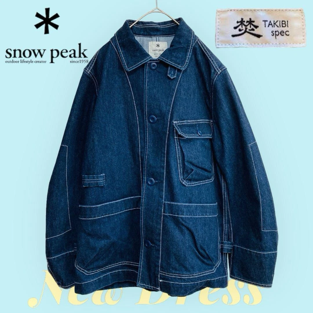 Snow Peak Indigo Takibi Denim Jacket, Japan S, USA XS