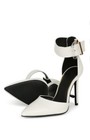 Women Ankle Strap Stilettos Heel Shoes White Size 6.5 super cute — photo 1