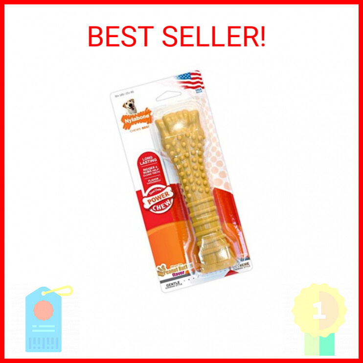 Nylabone Textured Knuckle Bone Power Chew Toy for Dogs, Durable & Tough Dog Toys