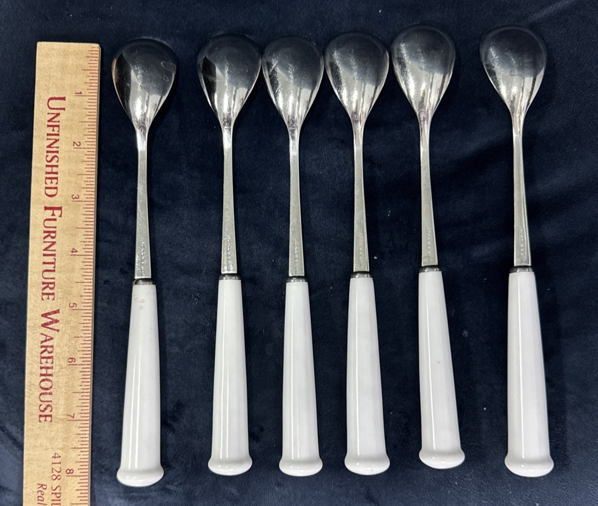 RARE! Vintage NORITAKE Japan White Porcelain Handle 37 Piece 18-8