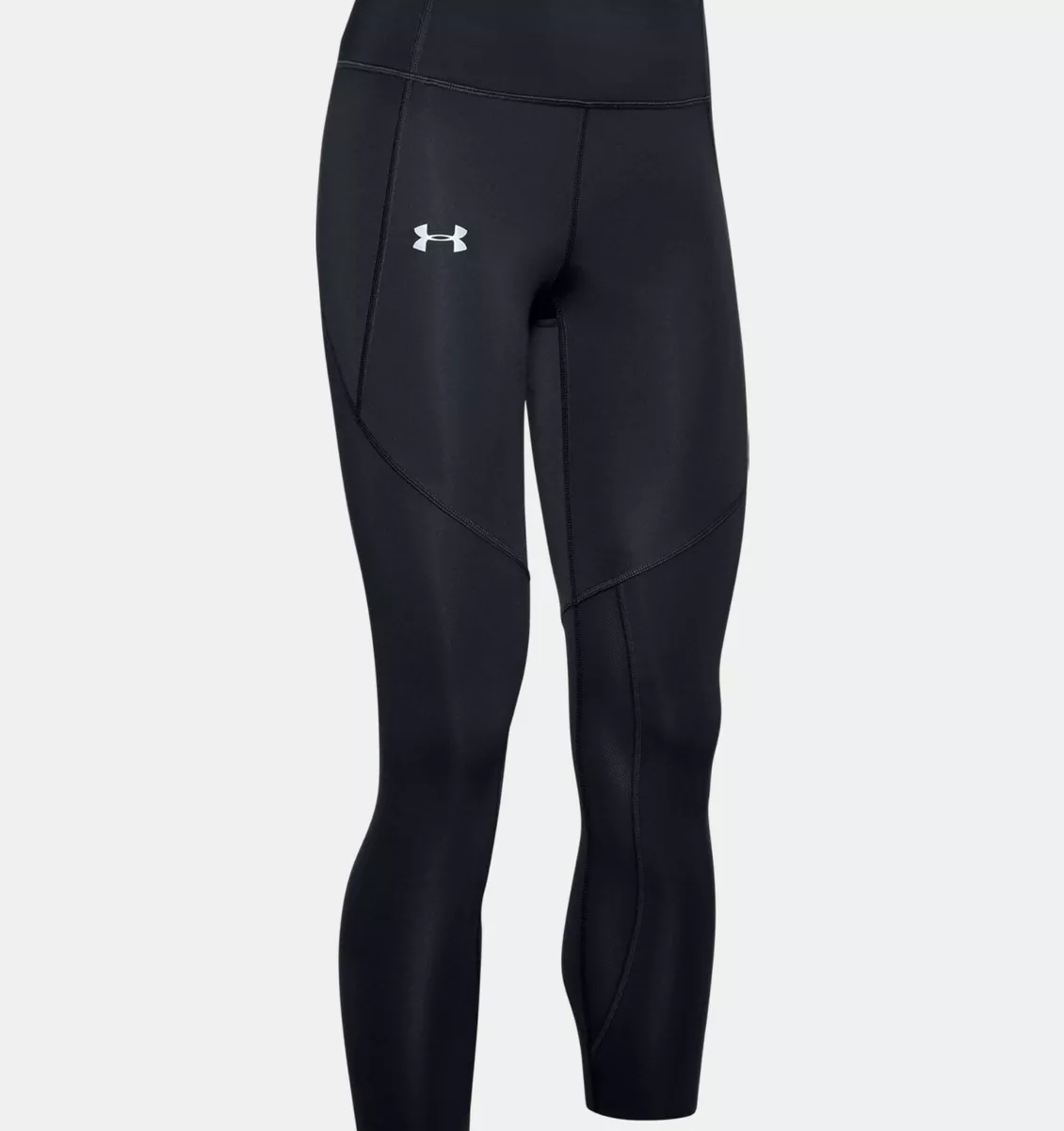 UNDER ARMOUR WOMEN'S HEATGEAR SPEED POCKET RUN ANKLE CROP BLACK#1344969-NWT