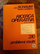 Collana Schaum Teoria E Problemi Ricerca Operativa 310 Problemi Risolti R....
