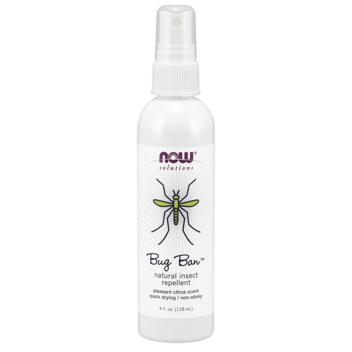 Bug Ban Spray Natural Insect Repellent By Now Foods - 4 Ounces