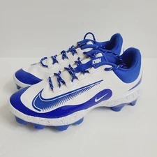 Nike Alpha Huarache Elite 4 Low MCS Baseball Cleats FD6255-106 Size 10 White