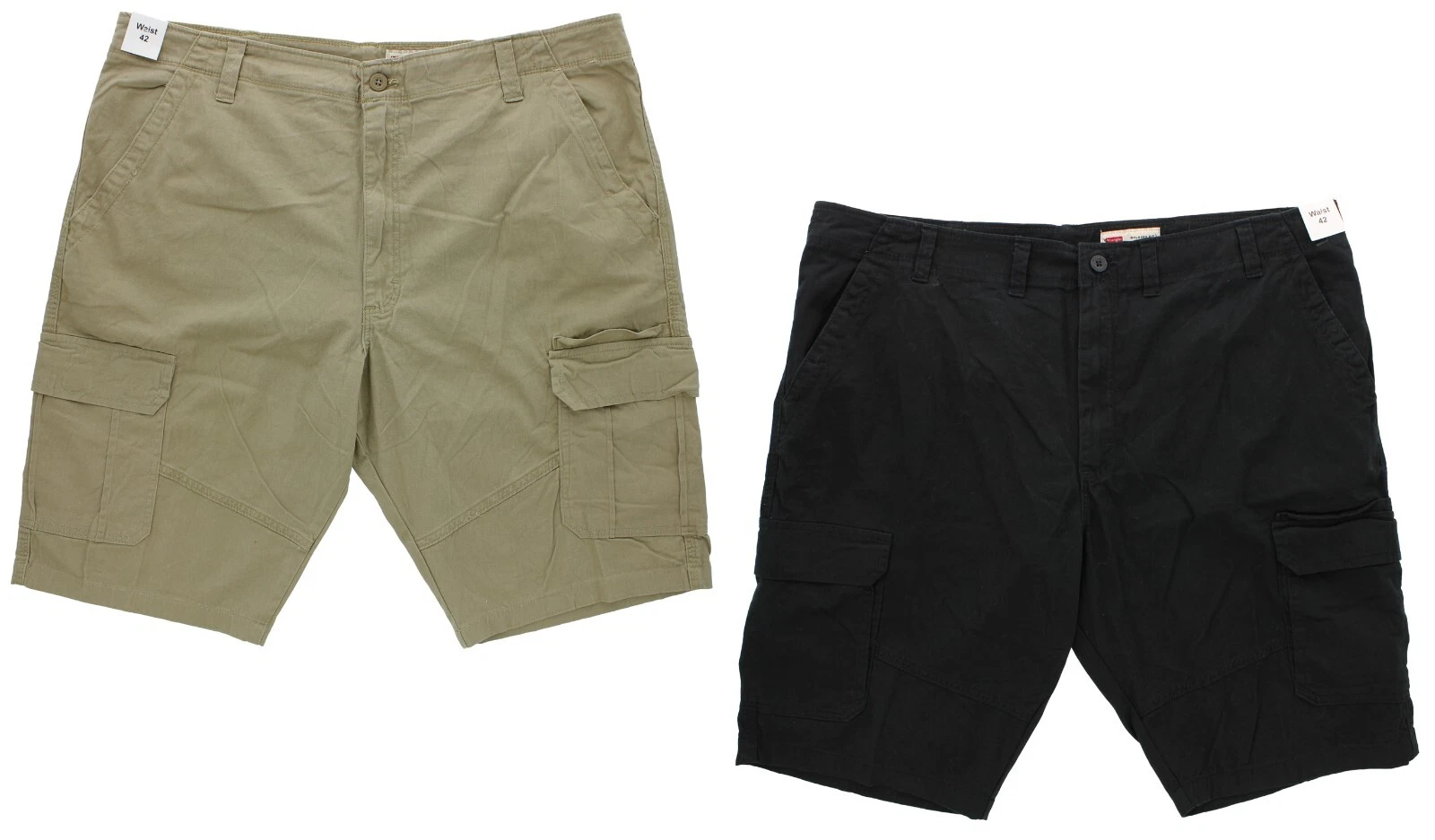 Wrangler Men's Cargo Shorts Big & Tall Relaxed-Fit, Distressed Twill, 11" Inseam