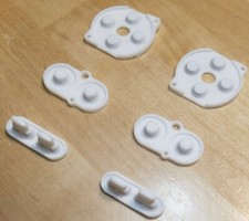  2 SETS Game Boy Color Replacement WHITE SILICONE RUBBER BUTTON CONTACT PADS
