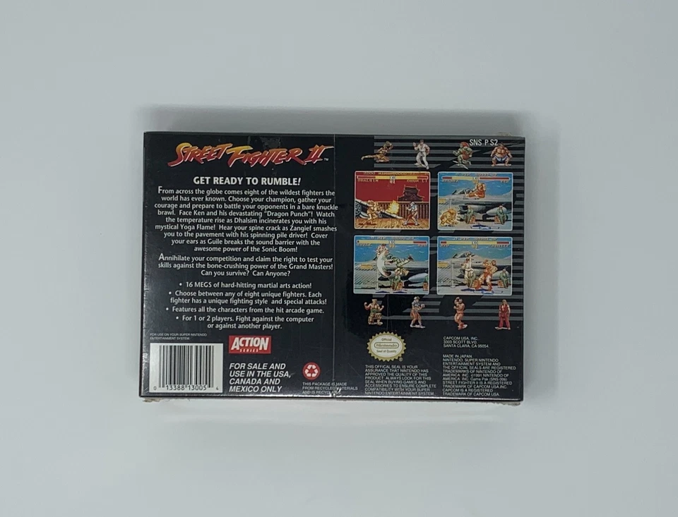 Street Fighter II Super Nintendo SNES 1992 - Image 3 of 4