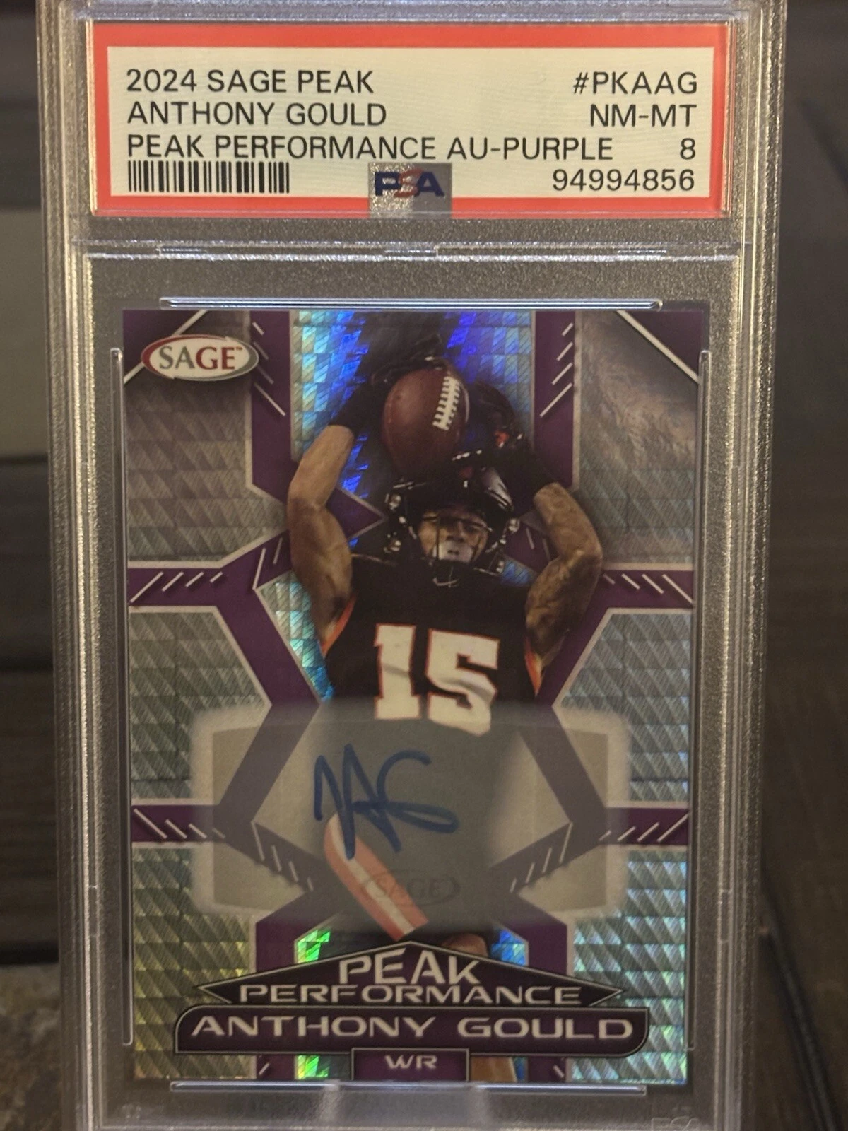 Anthony Gould Sage Peak Performance Autographs #PKAAG Purple