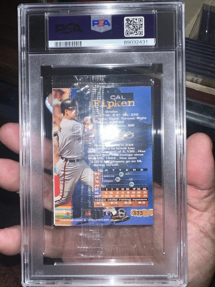 1994 Topps Superstar Sampler Sealed Cello Cal Ripken PSA 8 Pop 1 - Image 2 of 2