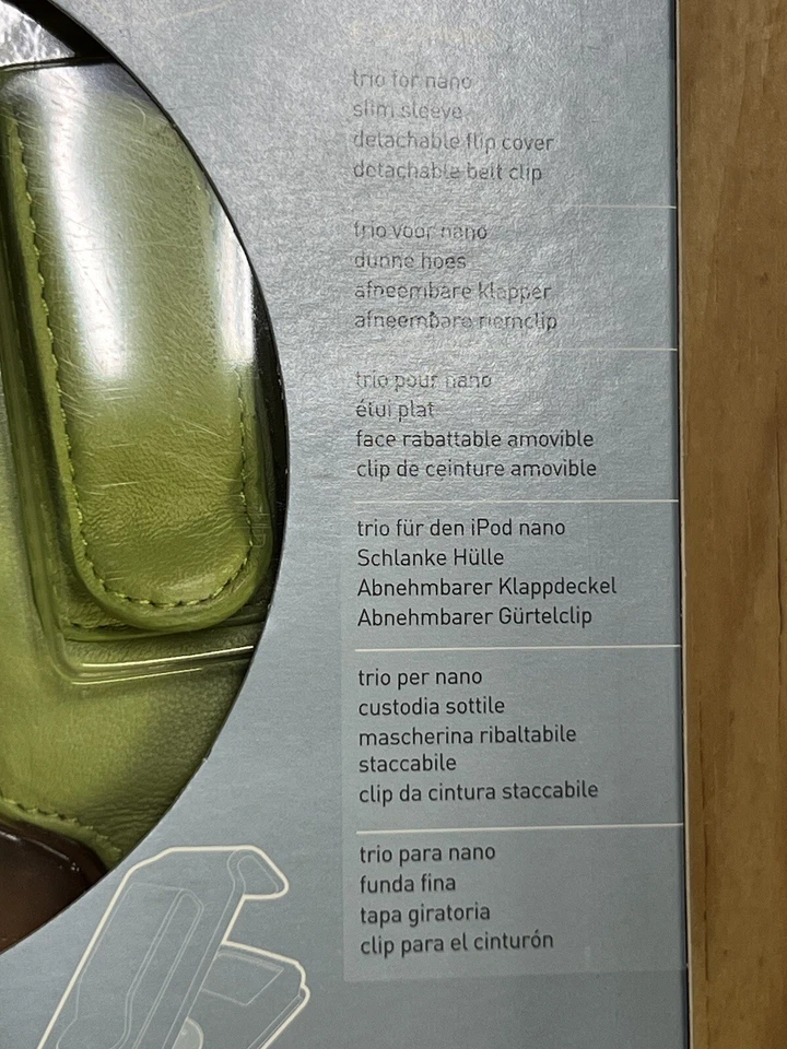 Funda protectora Griffin TRIO para Apple iPod Nano CUERO-Verde Lima Foto 3 de 4