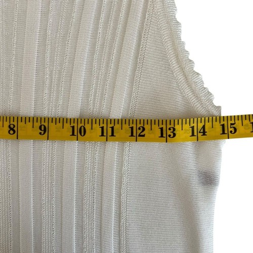 Vestido tejido etiqueta naranja Missoni vintage talla 42 blanco roto diseñador verano resort - Imagen 4 de 10