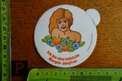 Alter Aufkleber Sammelaufkleber KELLOGG'S Corn Flakes 1982 ...Morgen-Jungfrau