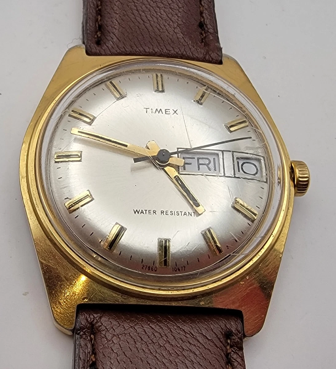 Montre TIMEX en acier inoxydable doré Easy reader 25 mm