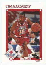 TIM HARDAWAY 1991-92 HOOPS ALL STAR NEAR MINT+ CONDITION GOLDEN STATE WARRIORS