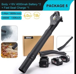 18V Cordless Leaf Blower Handheld 81 MPH w/ 3Ah Battery & Rapid Charger US