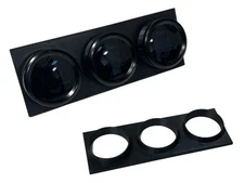 Universal Single Radio DIN Dash Trim Bezel 52mm Triple Gauge Pod Mount
