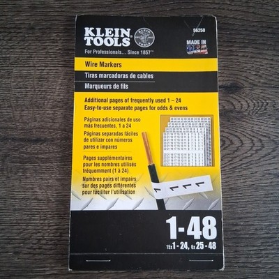 Klein Tools 56250 Wire Marker Book 1 Count (Pack of 1), Black Print on White 