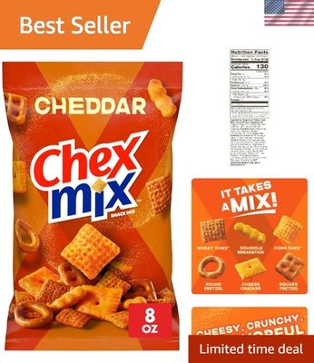8 oz Cheddar Cheese Snack Mix - Tasty Crunch for Movie Nights & Picnics
