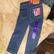 Levi's 511 Slim Fit Stretch Boys Blue Dark Wash Denim Jeans Size 5