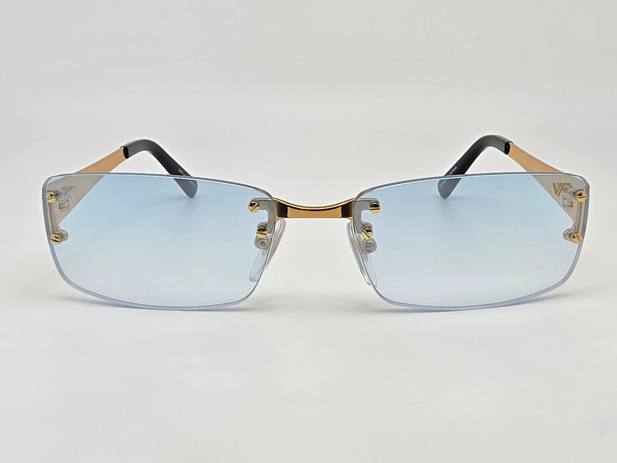 Vintage Frames VF Infamous 24KT Gold Frame Tiffany Blue Lens