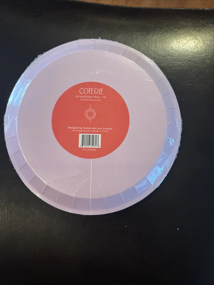 Paper Plate Birthday, Shower, Picnic  7” Set Of 10 Purple- Castle- Dream - Image 2 of 4