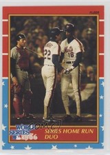 1987 Fleer Factory Set World Series Glossy Ray Knight Darryl Strawberry #11 0h1