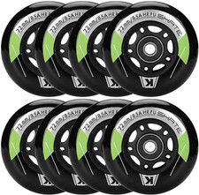 8 Pack Inline Skate Wheels 72Mm, 76Mm, 80Mm - ABEC9 Bearing - 85A Durometer PU -