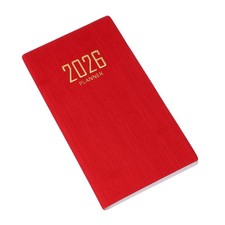 Daily Planner Notebook, 6.8 x 3.8" 2026 to Do List Notebook, Red