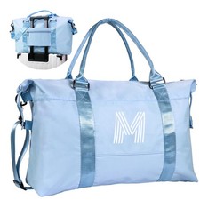 Personalized Initial Travel Duffel Bag, Monogram Sports Weekender Gift
