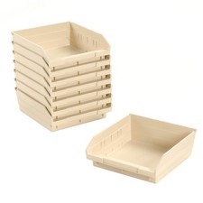 Plastic Nesting Storage Bin - 11-1/8"W x 11-5/8" D x 4"H Beige Lot of 4608