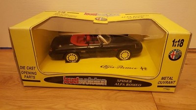 Jouef Evolution Alfa Romeo Spider schwarz 1/18 Diecast Auto Boxschaden C14507