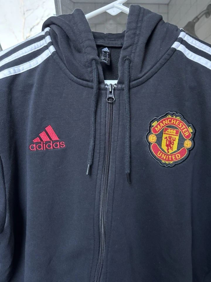 Adidas Manchester United Zip Up  Hoodie Men’s Small - Image 2 of 4