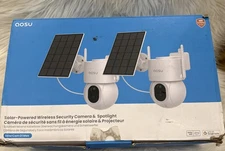 AOSU C9S2CH11 SolarCam D1 Max 2 Pc. Kit, Wireless Security Camera & Spotlight